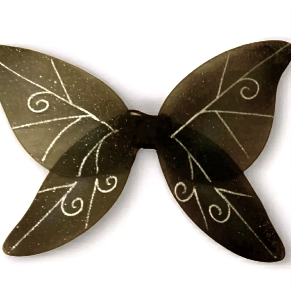 Vintage Dark Fairy Wings by Fun World Unisex Adult Blue Black Whimsigoth Novelty